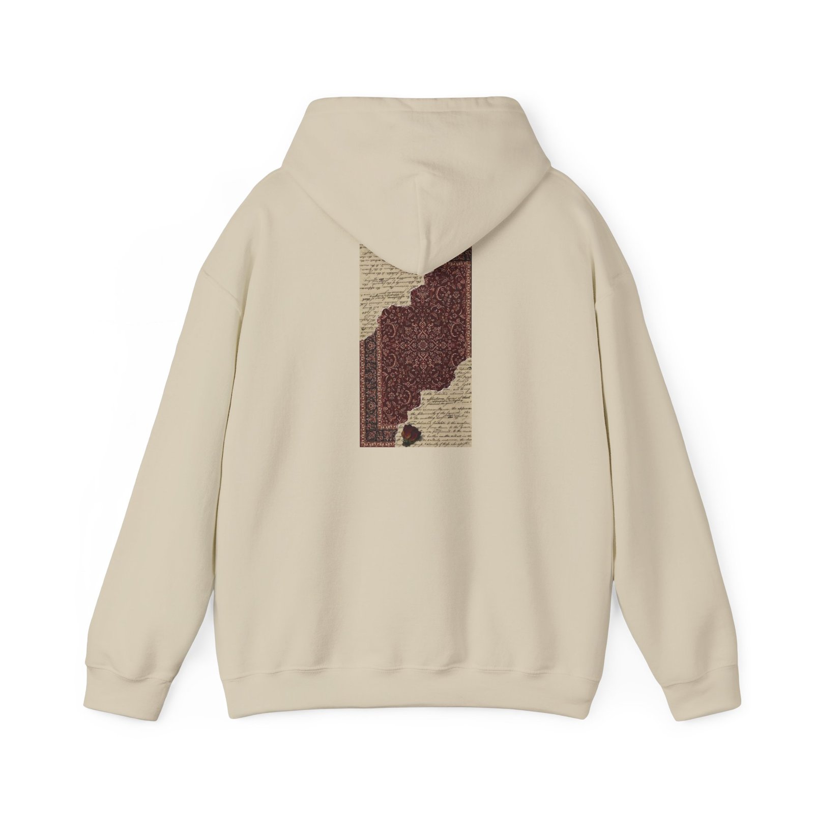 Beige Arabic Hoodie — Dapper Karachi streetwear alternate view