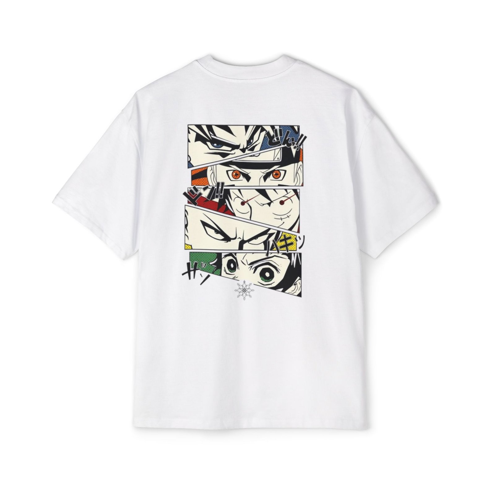 White Anime Oversized Tee — Dapper Karachi streetwear alternate view